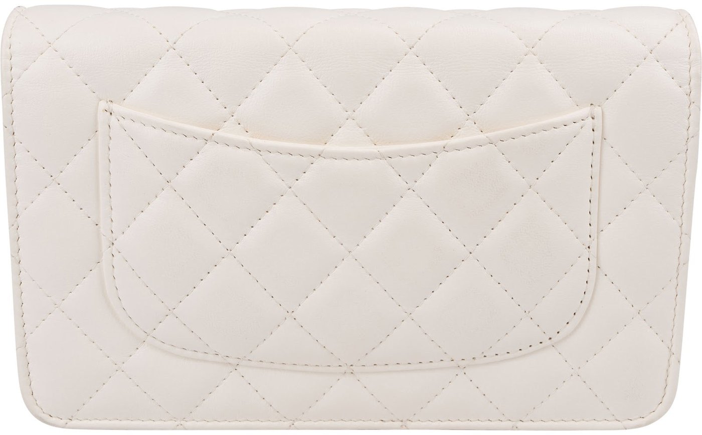 Chanel Quilted Lambskin Paris-Cosmopolite Charms Two-Tone Wallet On Chain Crossbody Bag