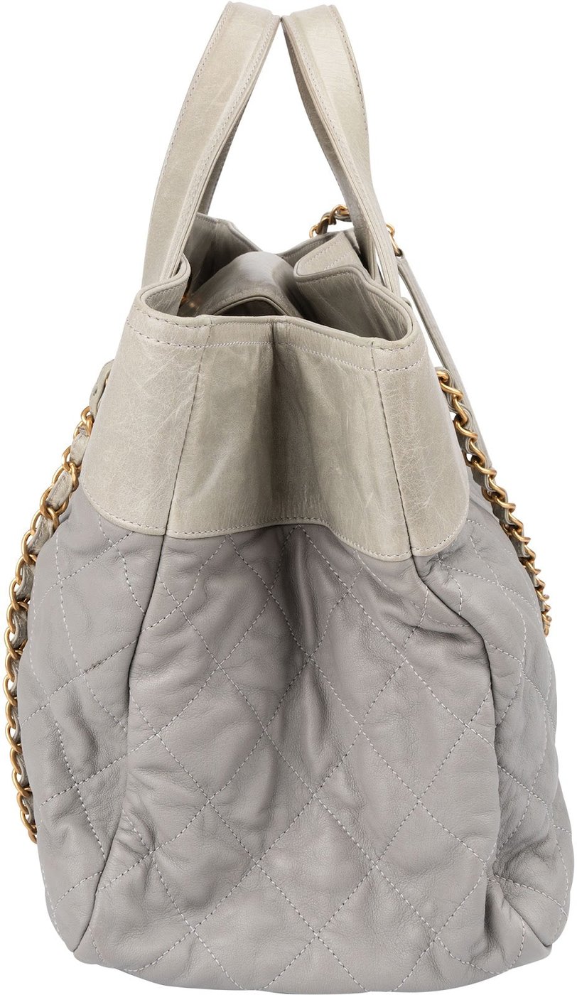 Chanel Bicolor Quilted Leather in The Mix Maxi Tote Shoulder Handbag