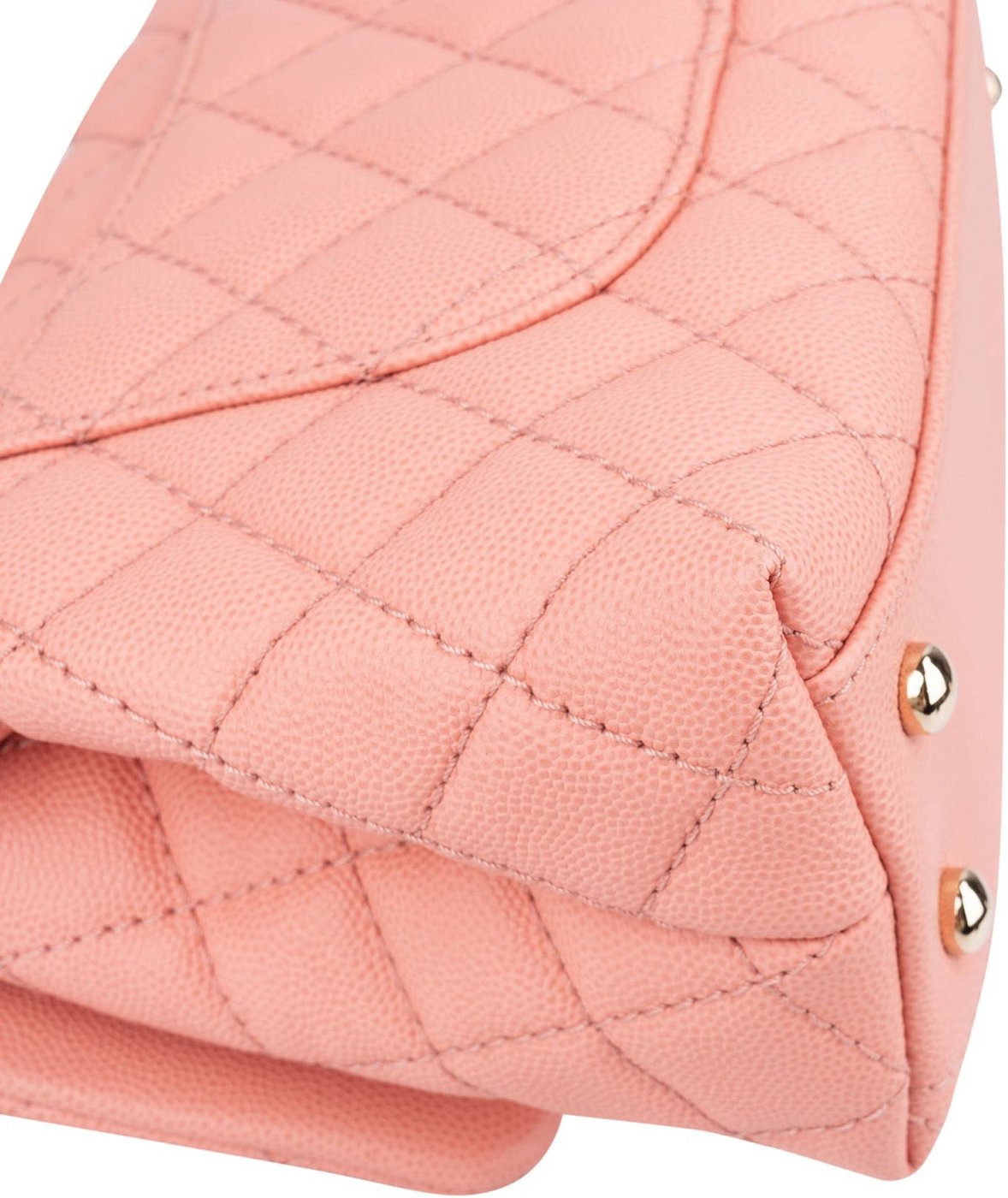 Chanel Quilted Caviar Leather Small Coco Top Handle Shoulder Handbag