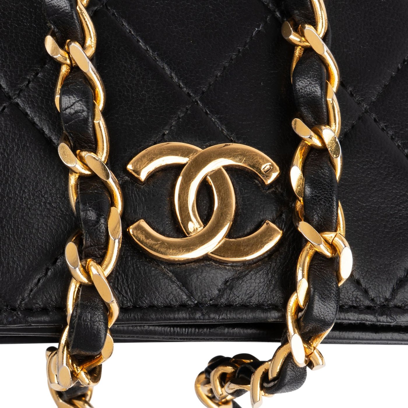 Chanel Quilted Lambskin Small 24K Gold Single Flap Shoulder Bag