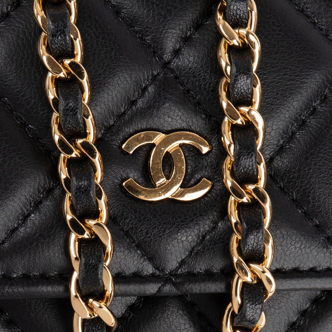 Chanel Quilted Lambskin Wallet on Chain Crossbody Bag