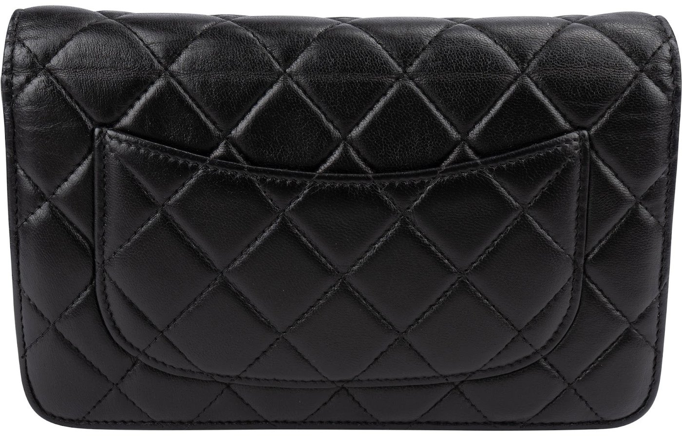 Chanel Quilted Lambskin Palladium Wallet On Chain Crossbody Bag