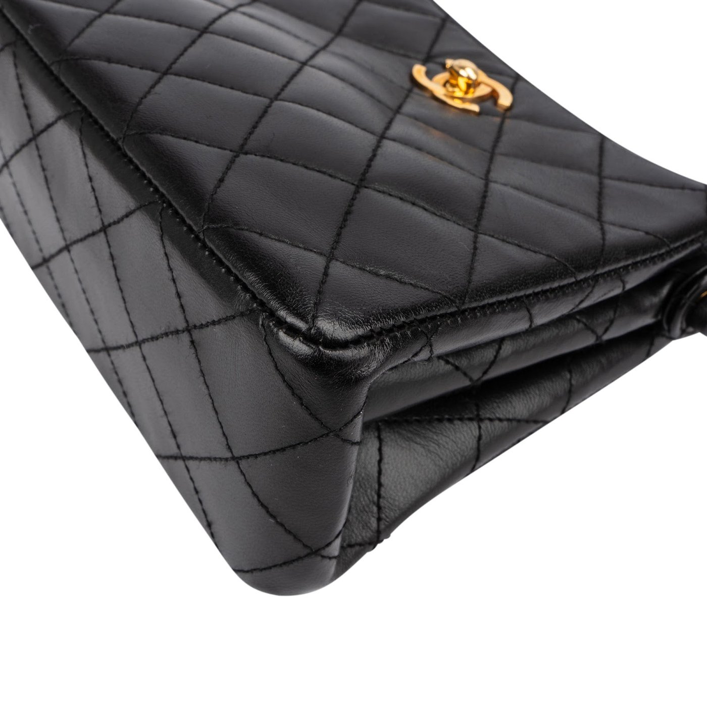 Chanel Quilted Lambskin 24K Gold Double Face Sided Mini Handbag