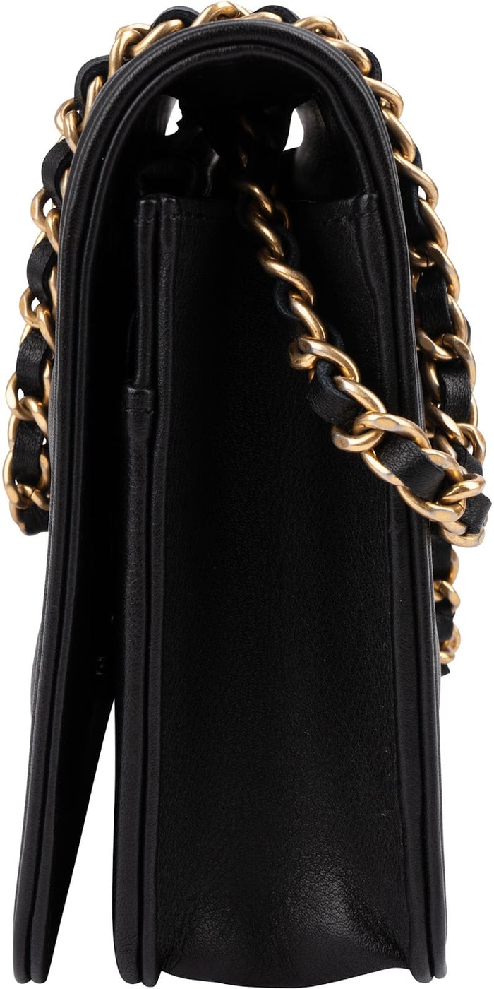 Chanel Quilted Lambskin Small Boy Wallet On Chain Crossbody Bag