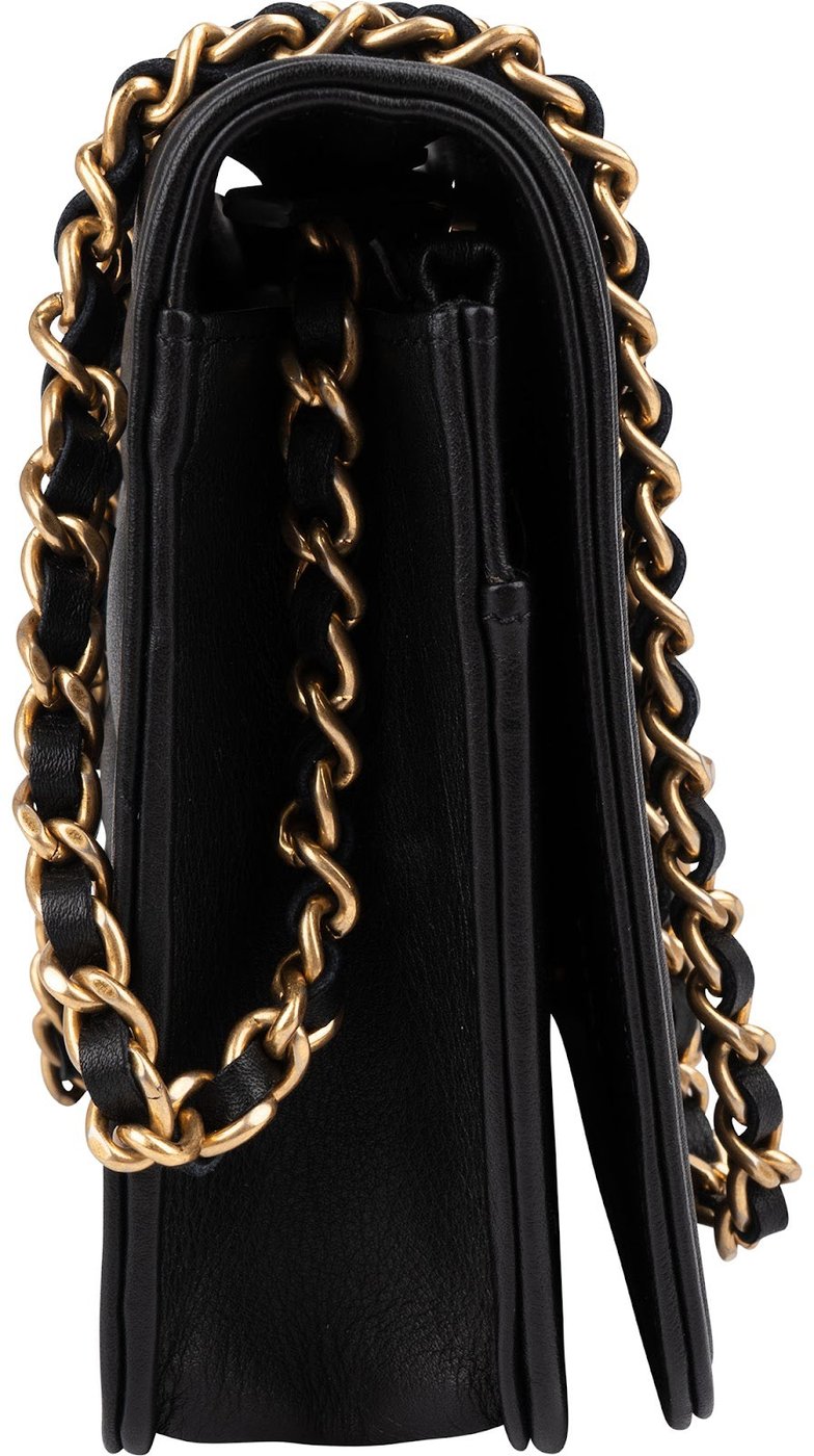 Chanel Quilted Lambskin Small Boy Wallet On Chain Crossbody Bag