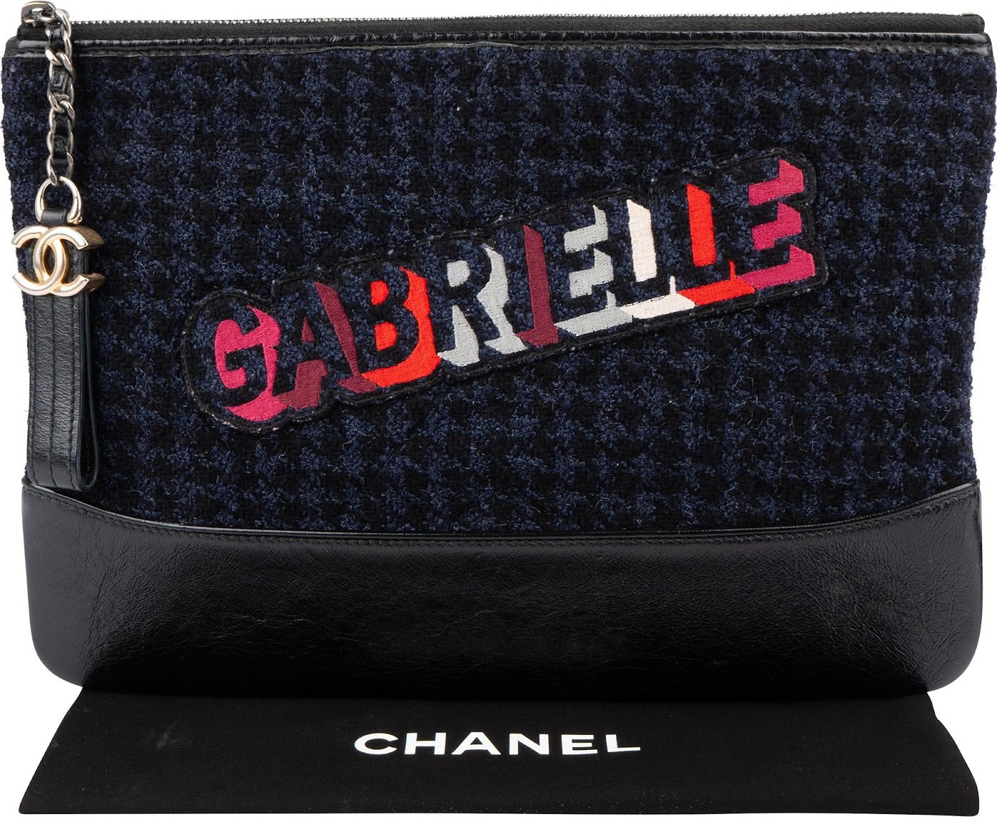 Chanel Tweed & Leather Gabrielle Clutch Bag