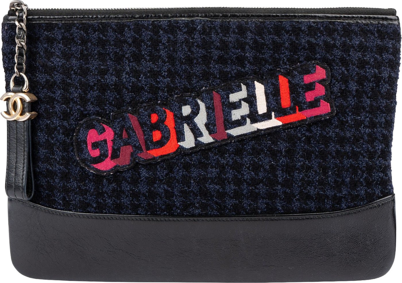 Chanel Tweed & Leather Gabrielle Clutch Bag