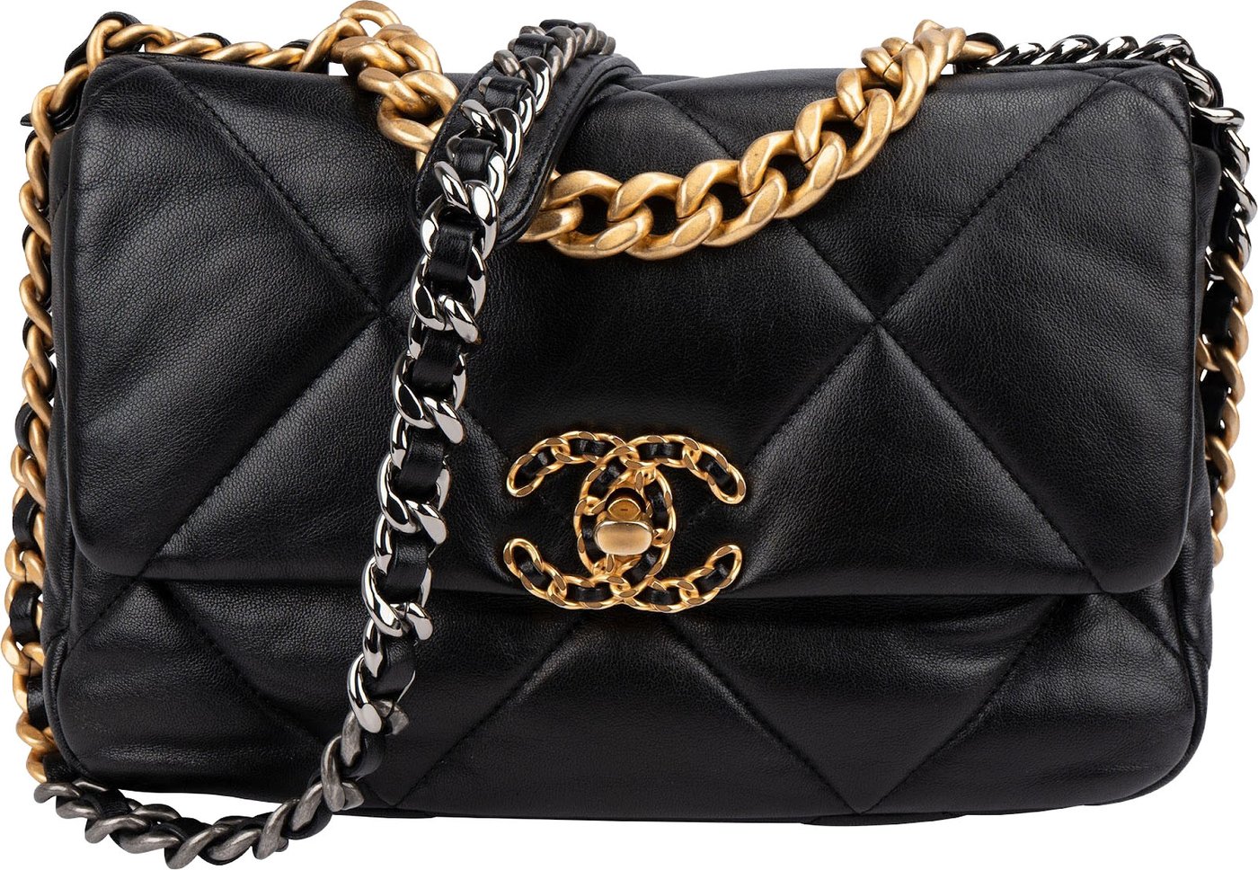 Chanel 19 Quilted Lambskin Medium Single Flap Crossbody Bag