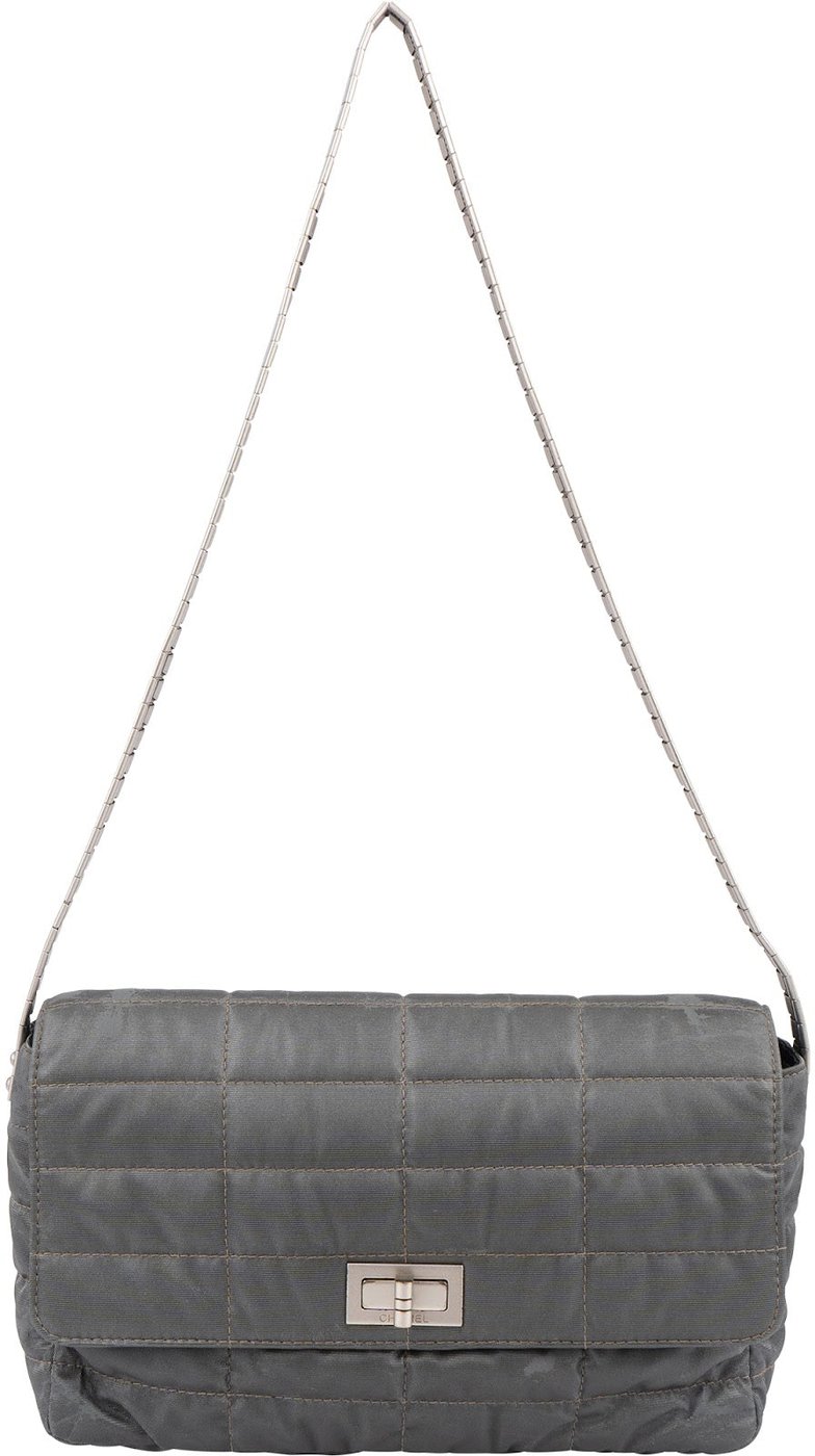 Chanel Limited Nylon Chocolate Bar Flap Shoulder Bag