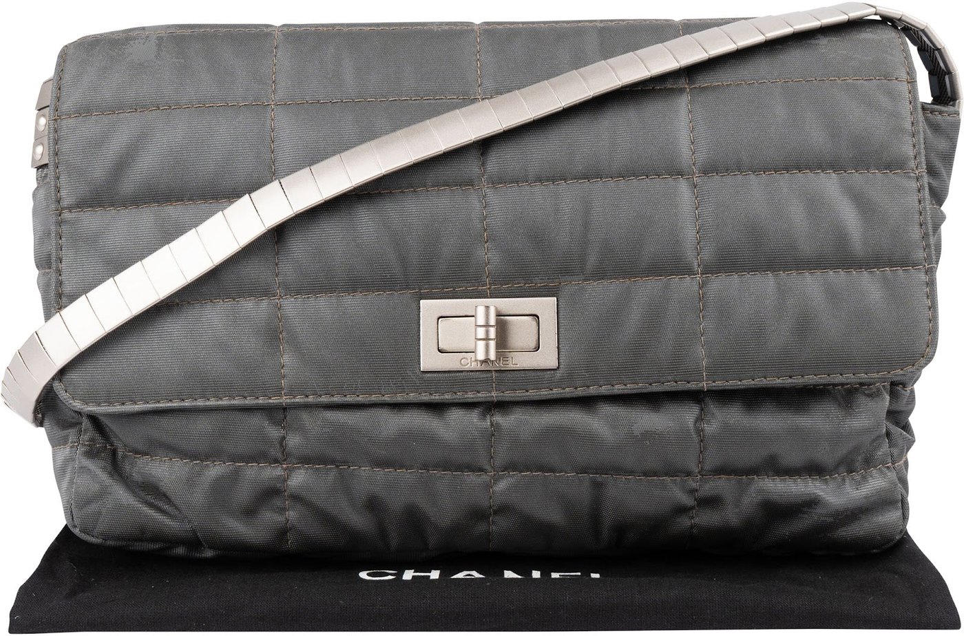 Chanel Limited Nylon Chocolate Bar Flap Shoulder Bag