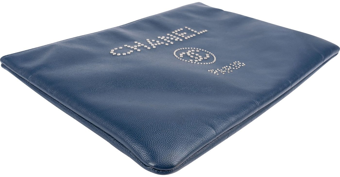 Chanel Grained Calfskin Studded O Clutch Bag