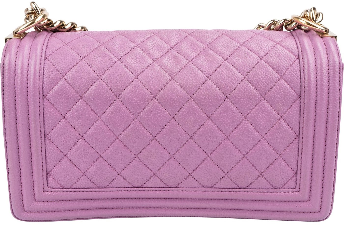 Chanel Quilted Caviar Leather Medium Boy  Single Flap Crossbody Bag