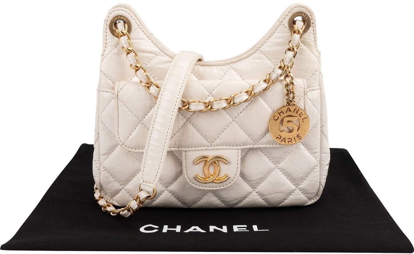 Chanel Quilted Leather Wavy CC Lucky Number 5 Small Crossbody Bag