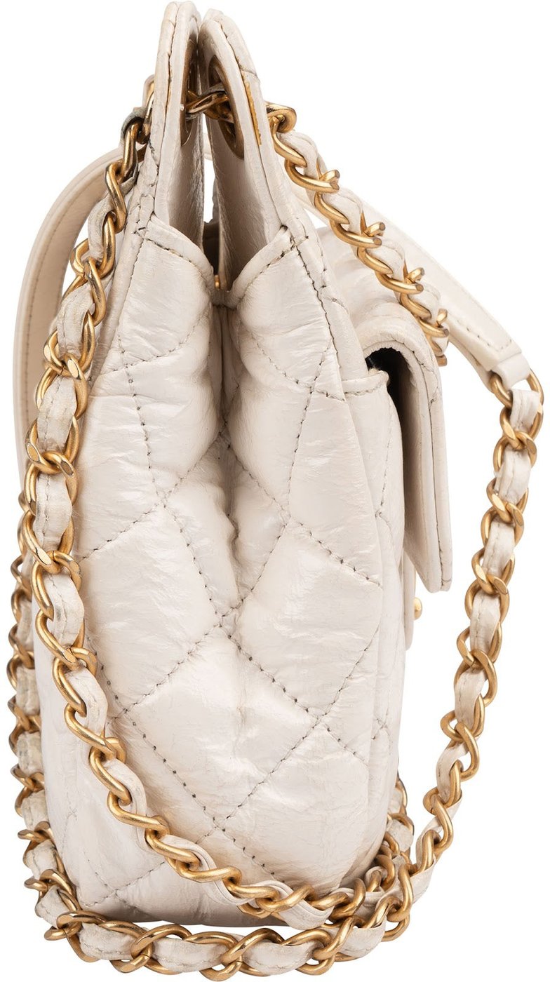 Chanel Quilted Leather Wavy CC Lucky Number 5 Small Crossbody Bag