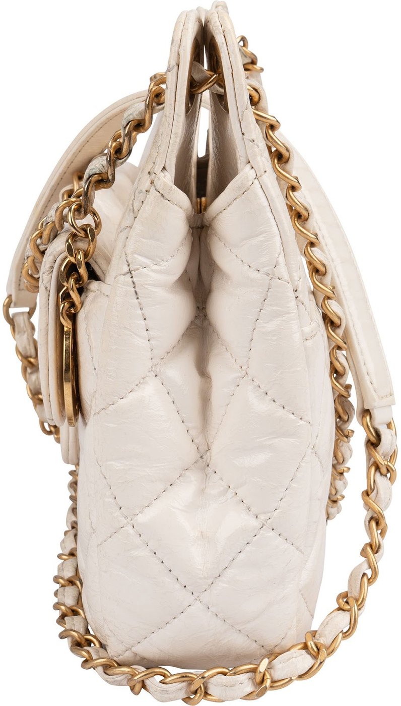Chanel Quilted Leather Wavy CC Lucky Number 5 Small Crossbody Bag