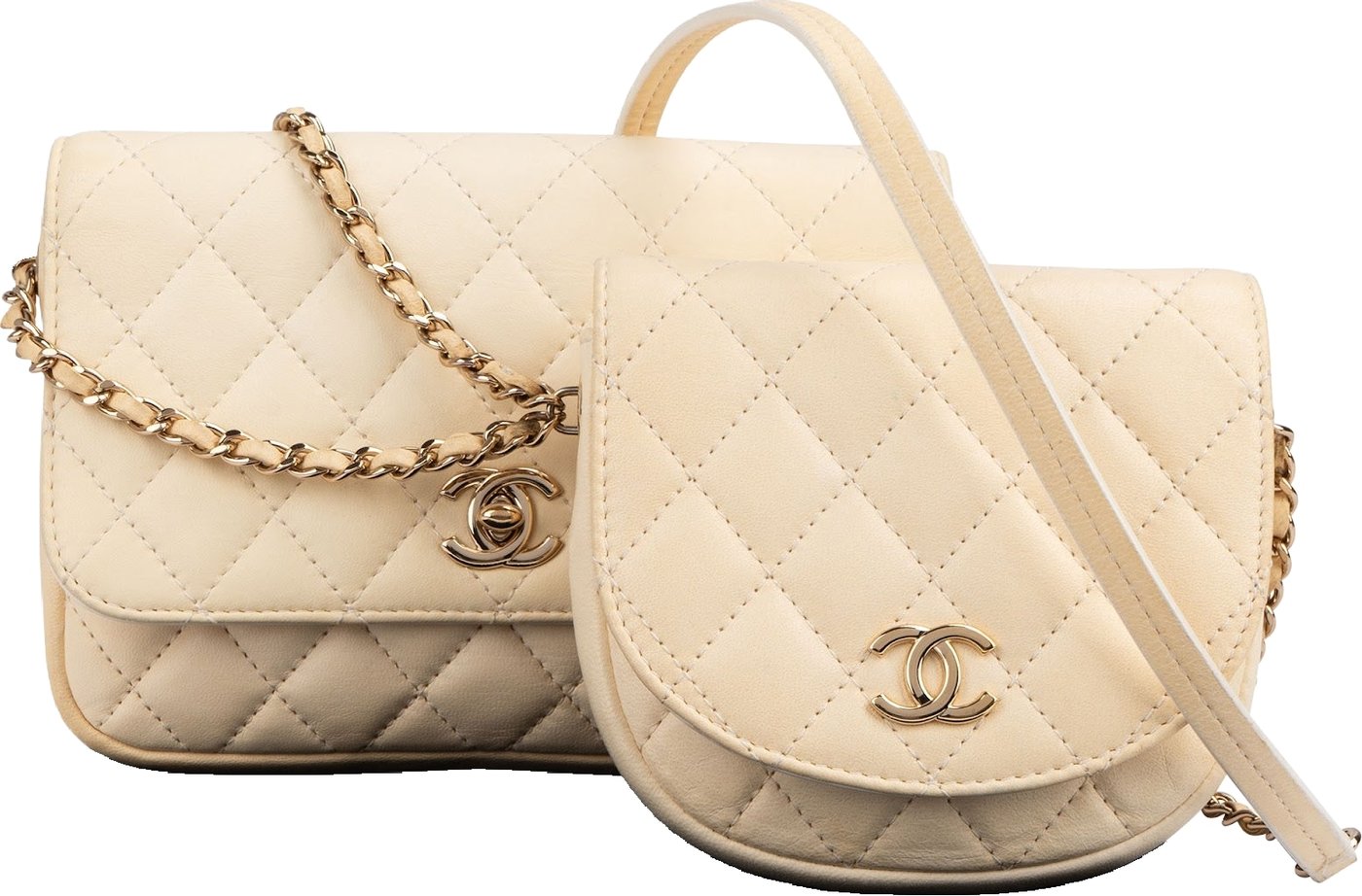 Chanel Quilted Lambskin Multi-Pochette Small Single Flap Crossbody Bag