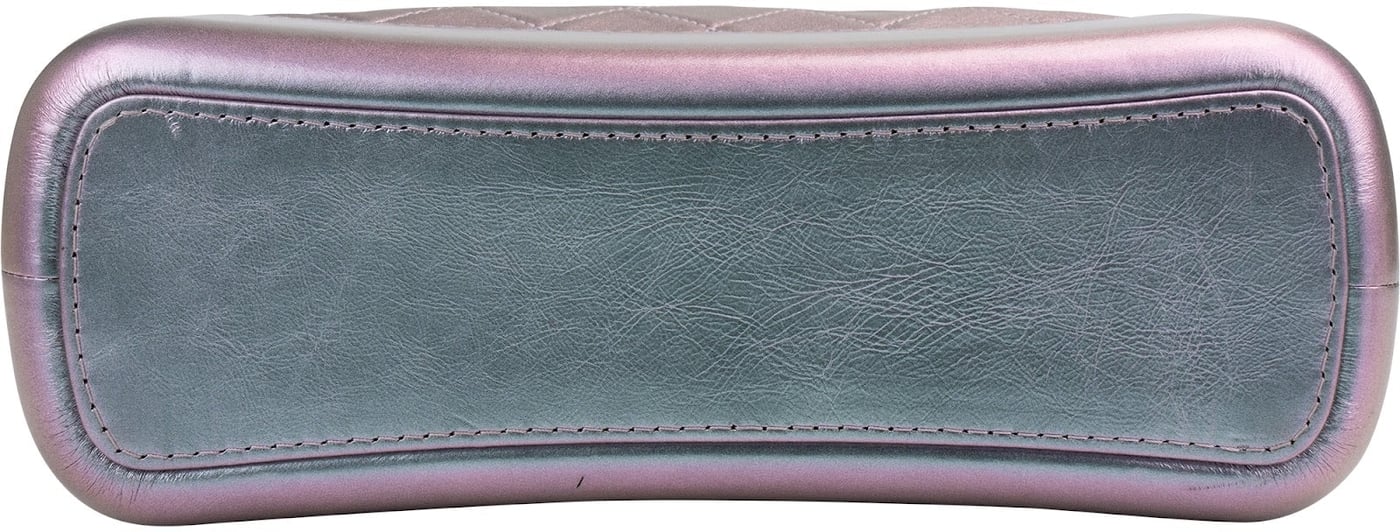 Chanel Purple Quilted Calfskin Multicolor Rainbow Hardware Gabrielle Crossbody Bag