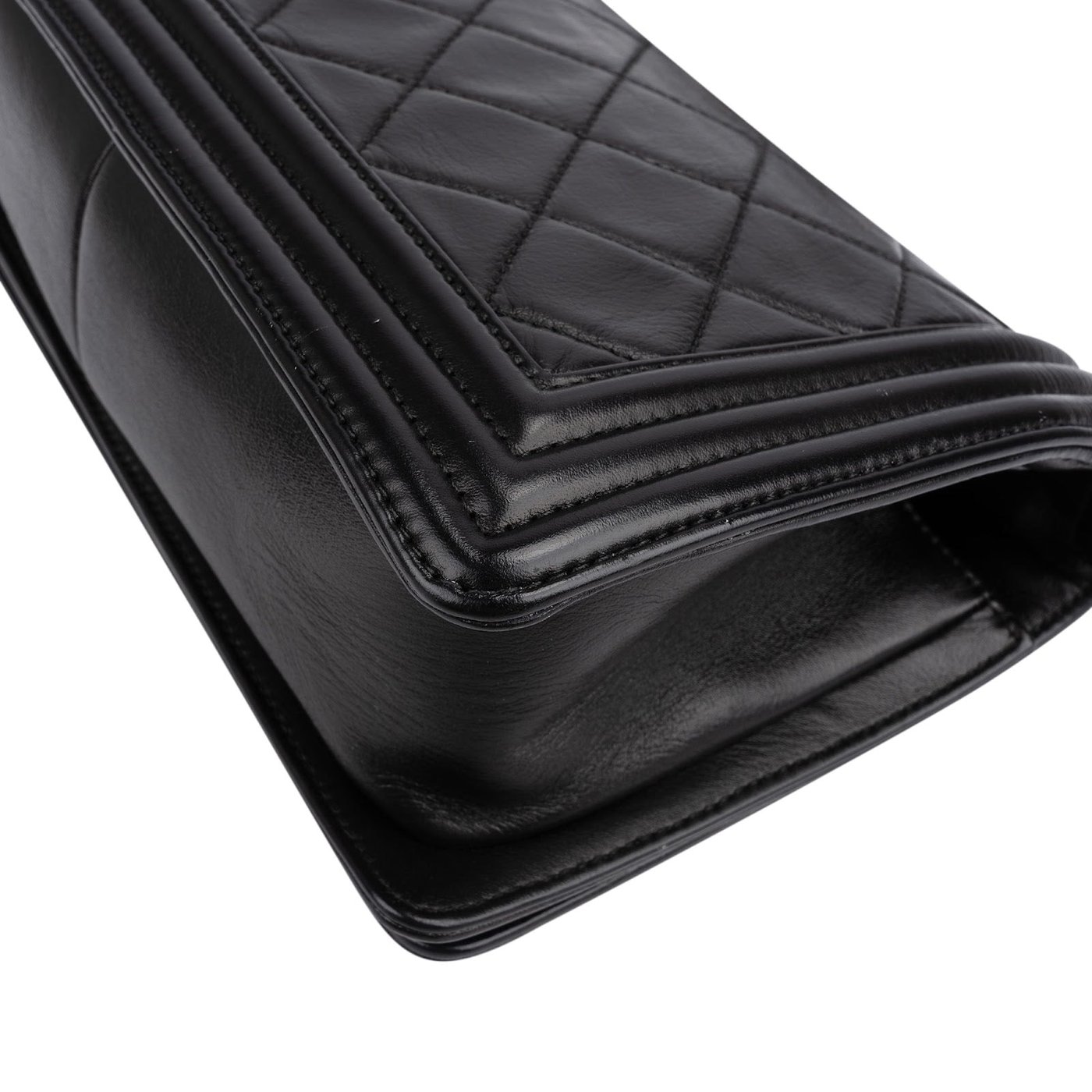 Chanel Quilted Lambskin Boy Medium Single Flap Crossbody Bag