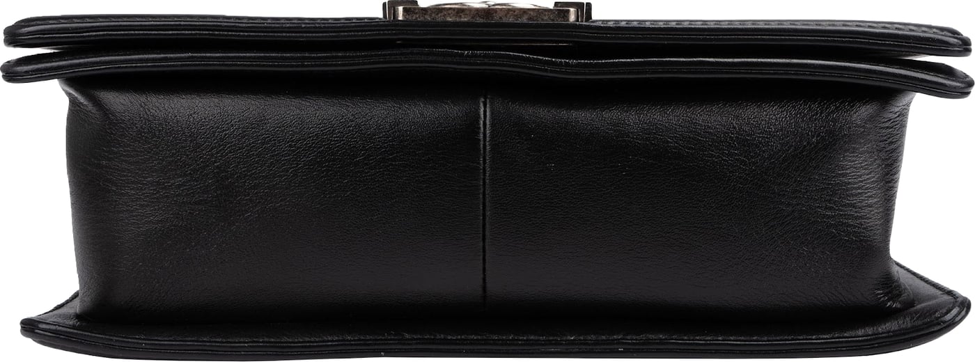 Chanel Quilted Lambskin Boy Medium Single Flap Crossbody Bag