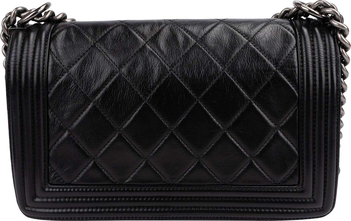 Chanel Quilted Lambskin Boy Medium Single Flap Crossbody Bag