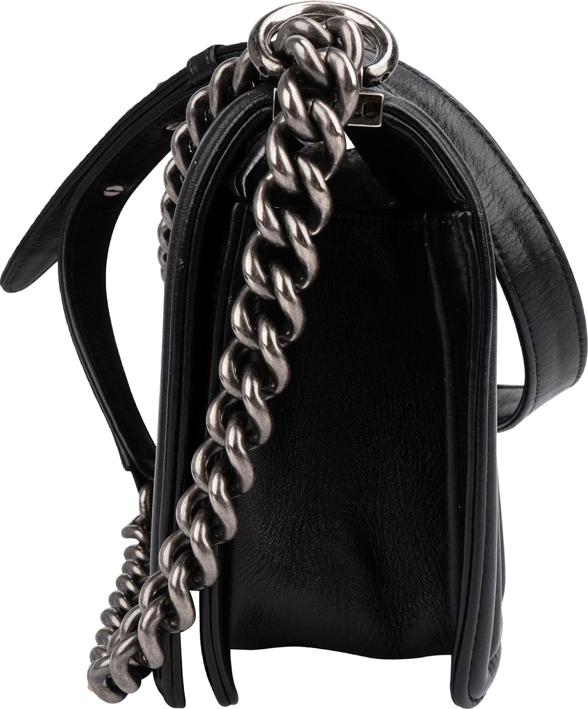 Chanel Quilted Lambskin Boy Medium Single Flap Crossbody Bag