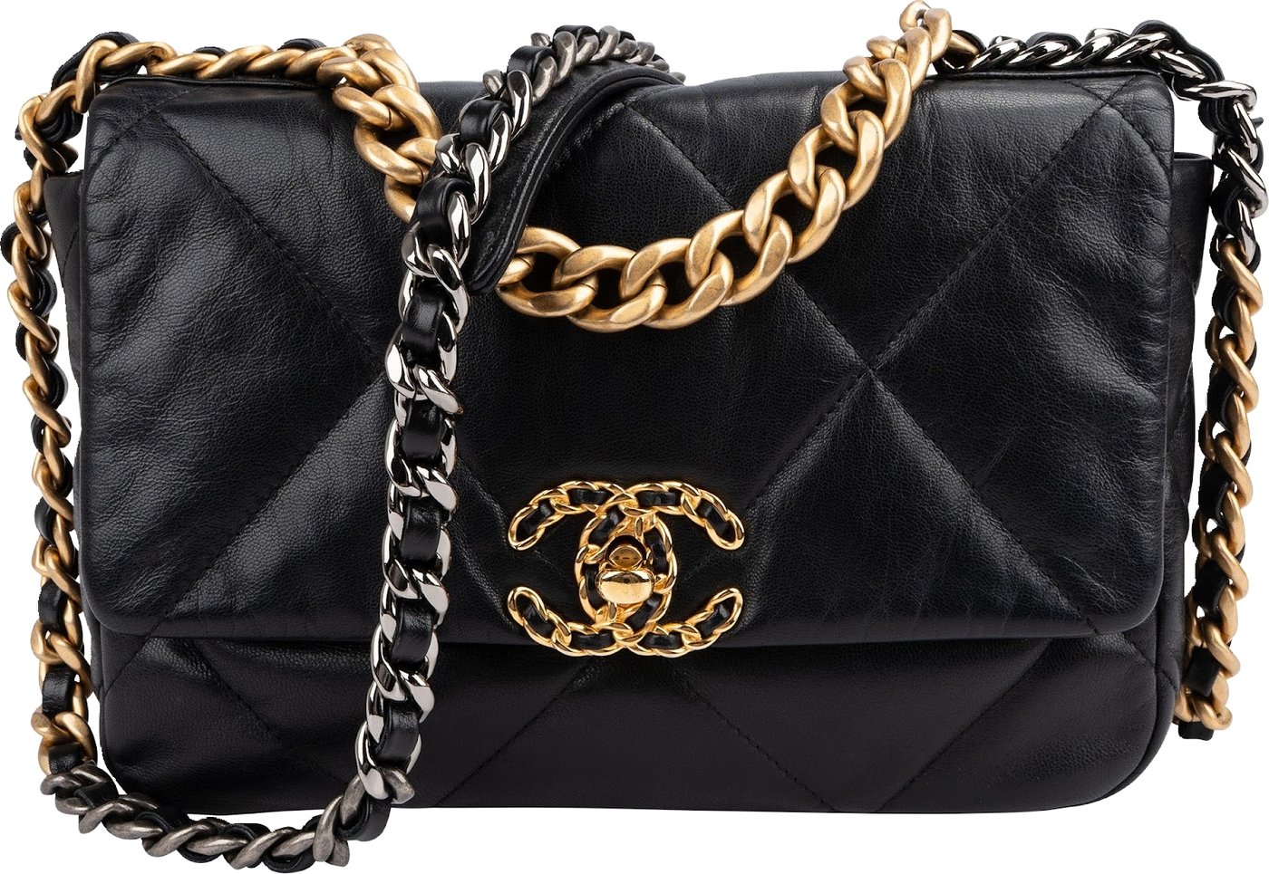 Chanel 19 Quilted Lambskin Medium Single Flap Crossbody Bag