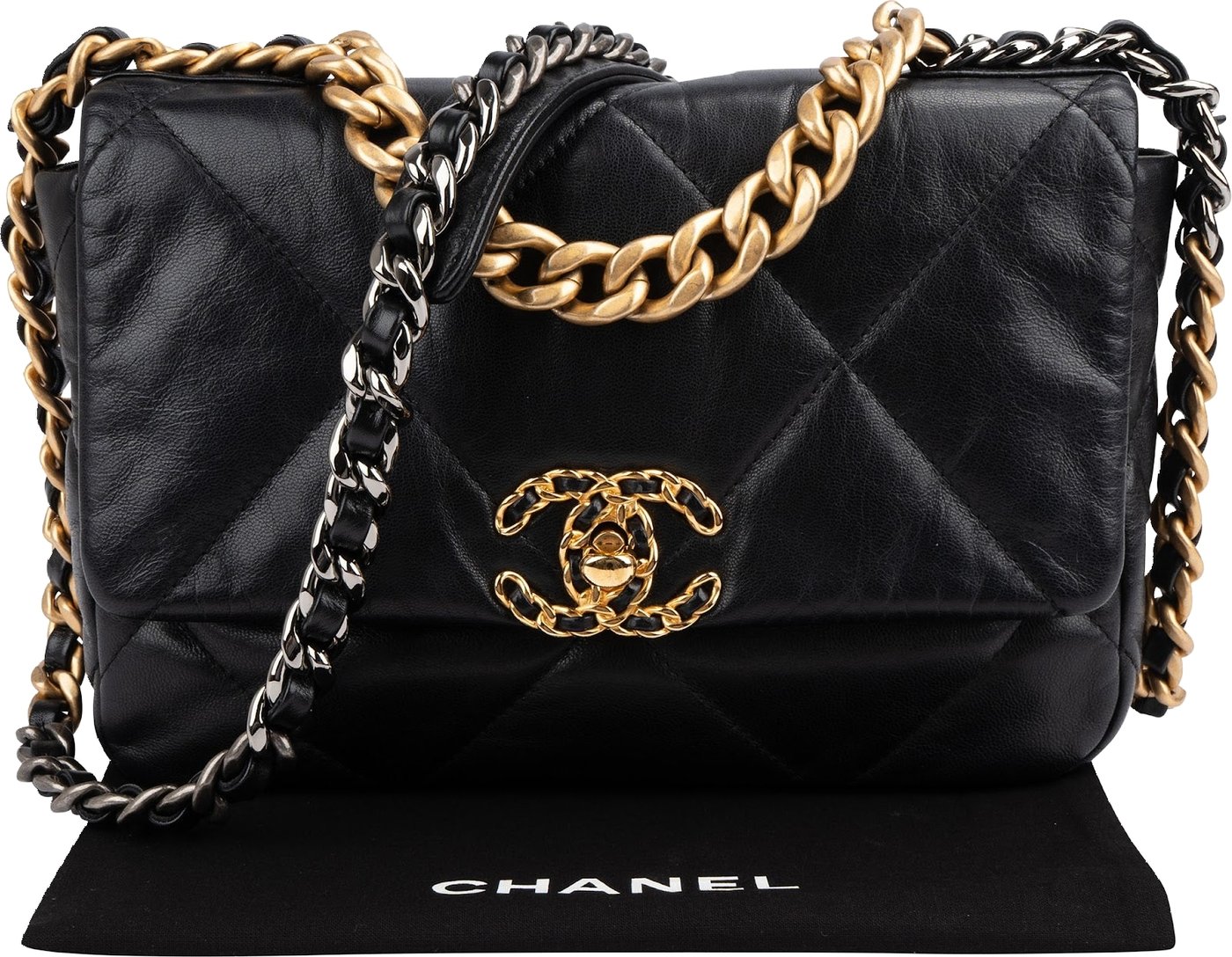 Chanel 19 Quilted Lambskin Medium Single Flap Crossbody Bag