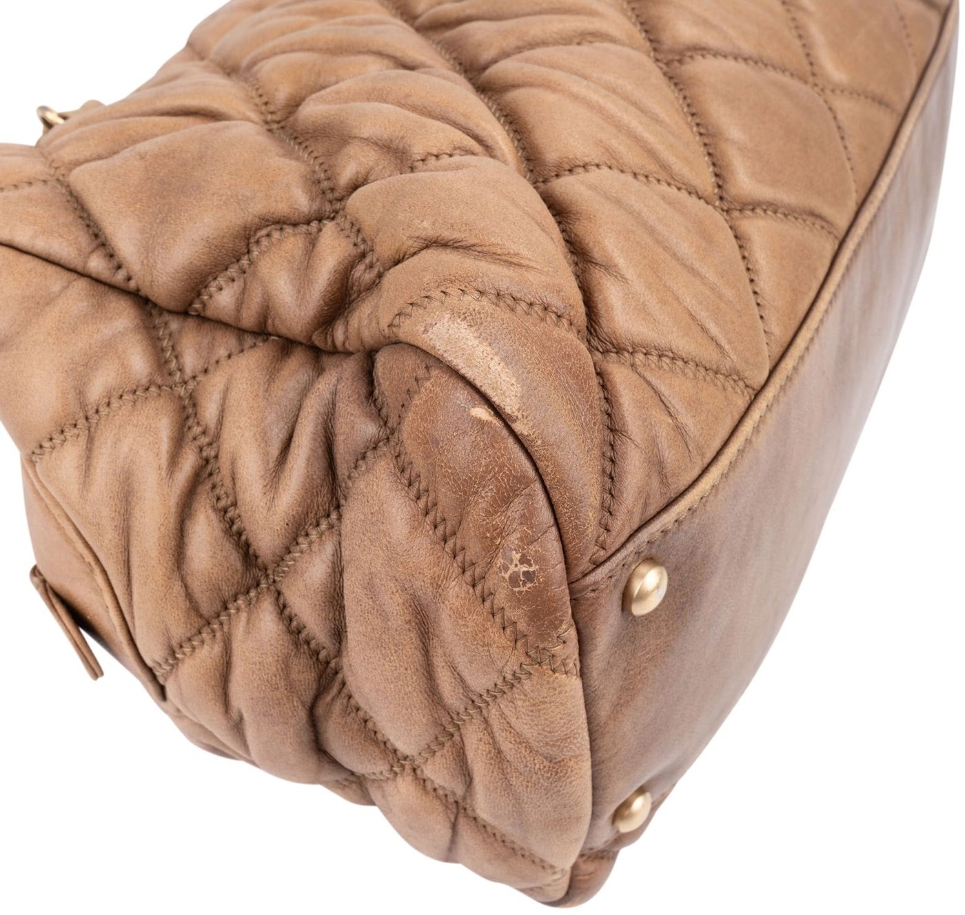 Chanel Bubble Quilted Lambskin CC Bowler Shoulder Bag