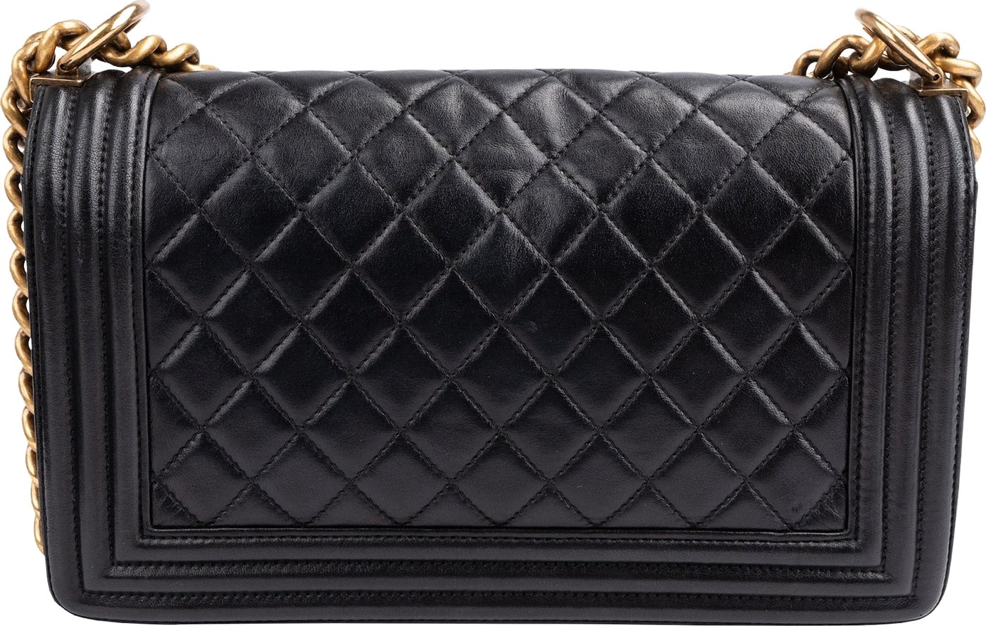 Chanel Quilted Lambskin Medium Boy Crossbody Bag