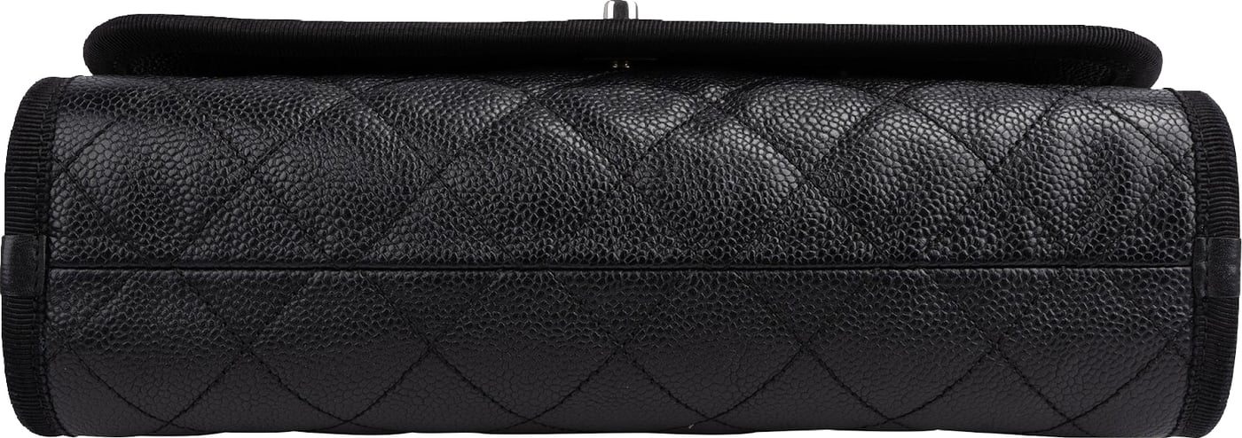 Chanel Caviar Leather CC Business Affinity Small Single Flap Handbag