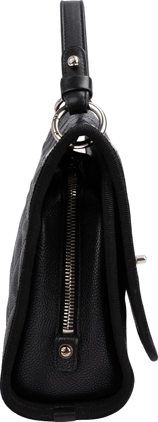 Chanel Caviar Leather CC Business Affinity Small Single Flap Handbag