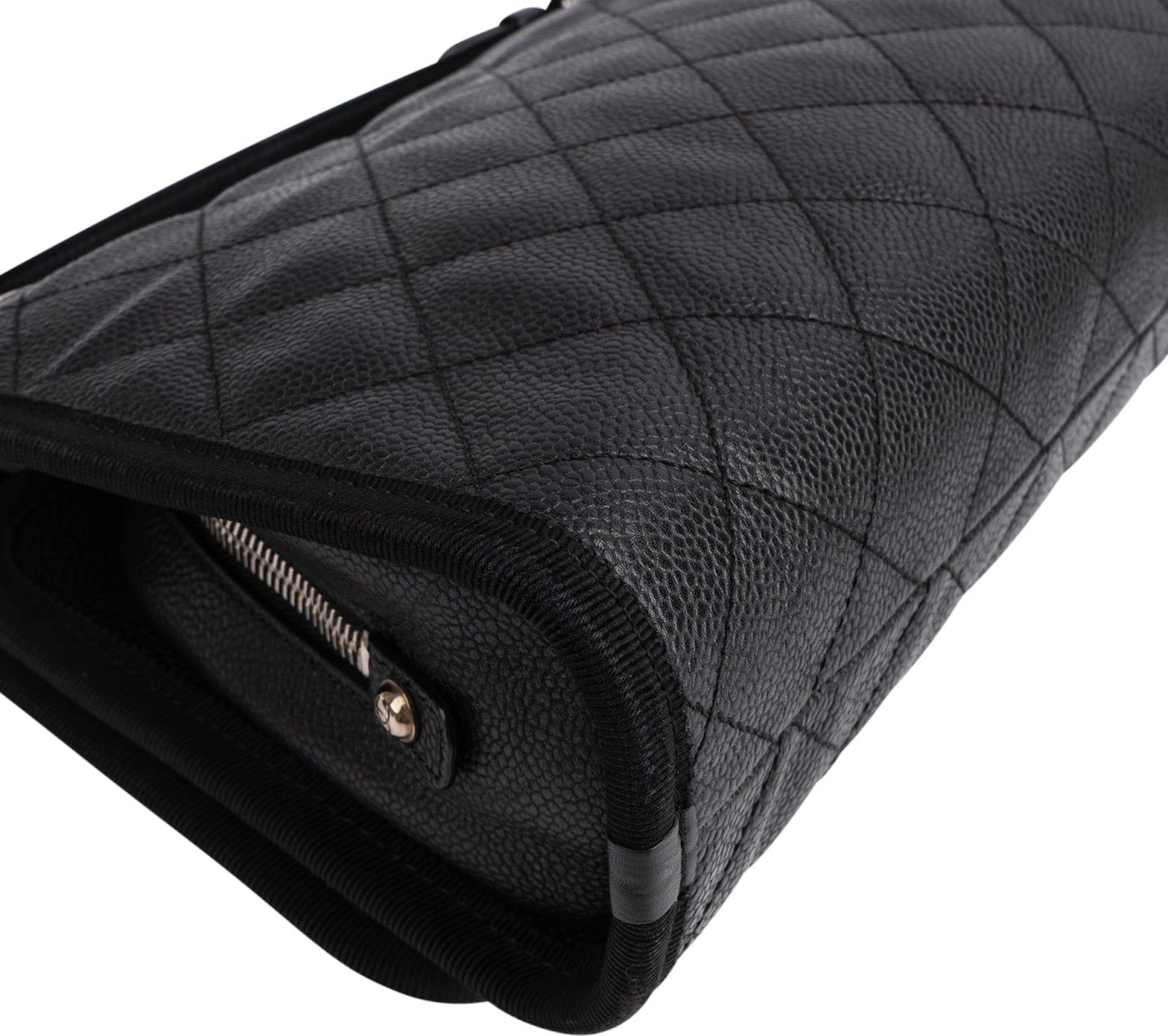 Chanel Caviar Leather CC Business Affinity Small Single Flap Handbag