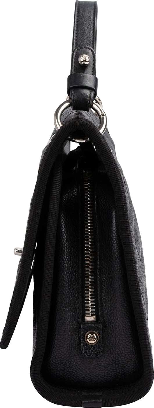Chanel Caviar Leather CC Business Affinity Small Single Flap Handbag
