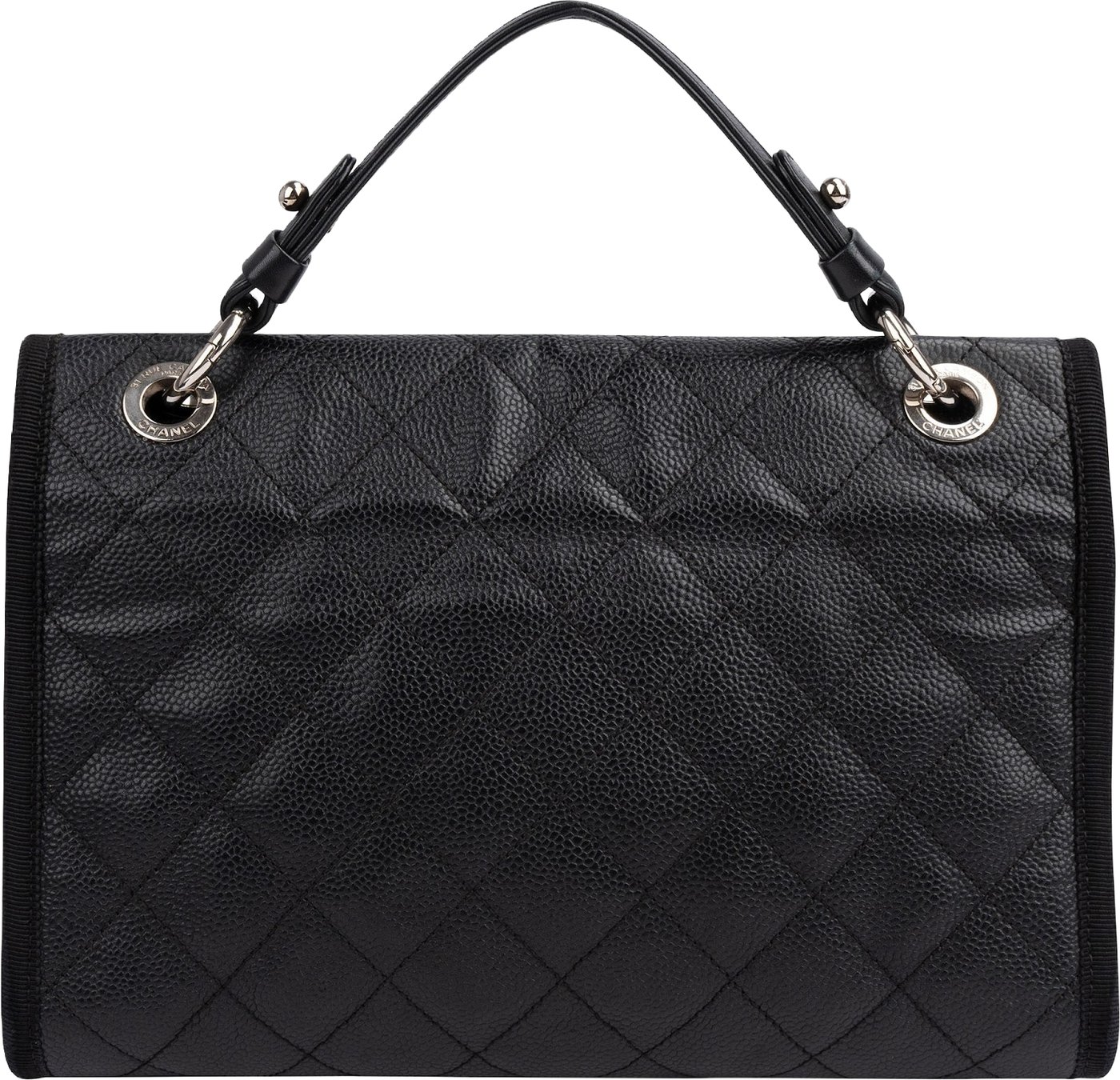 Chanel Caviar Leather CC Business Affinity Small Single Flap Handbag