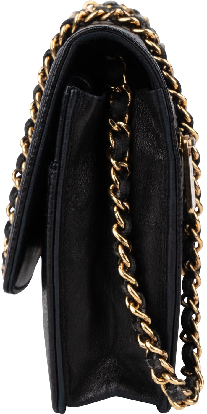 Chanel Caviar Leather CC Wallet On Chain Crossbody Bag