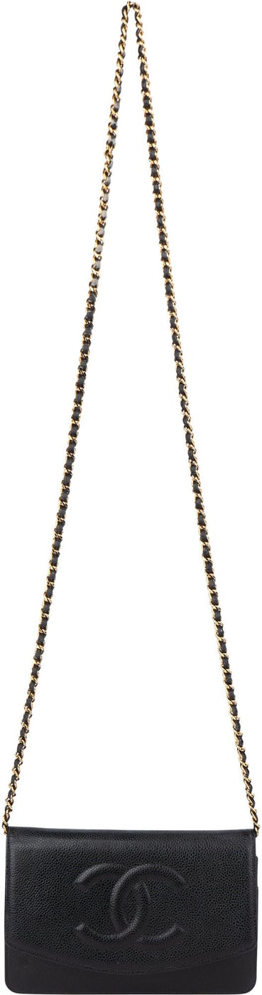 Chanel Caviar Leather CC Wallet On Chain Crossbody Bag