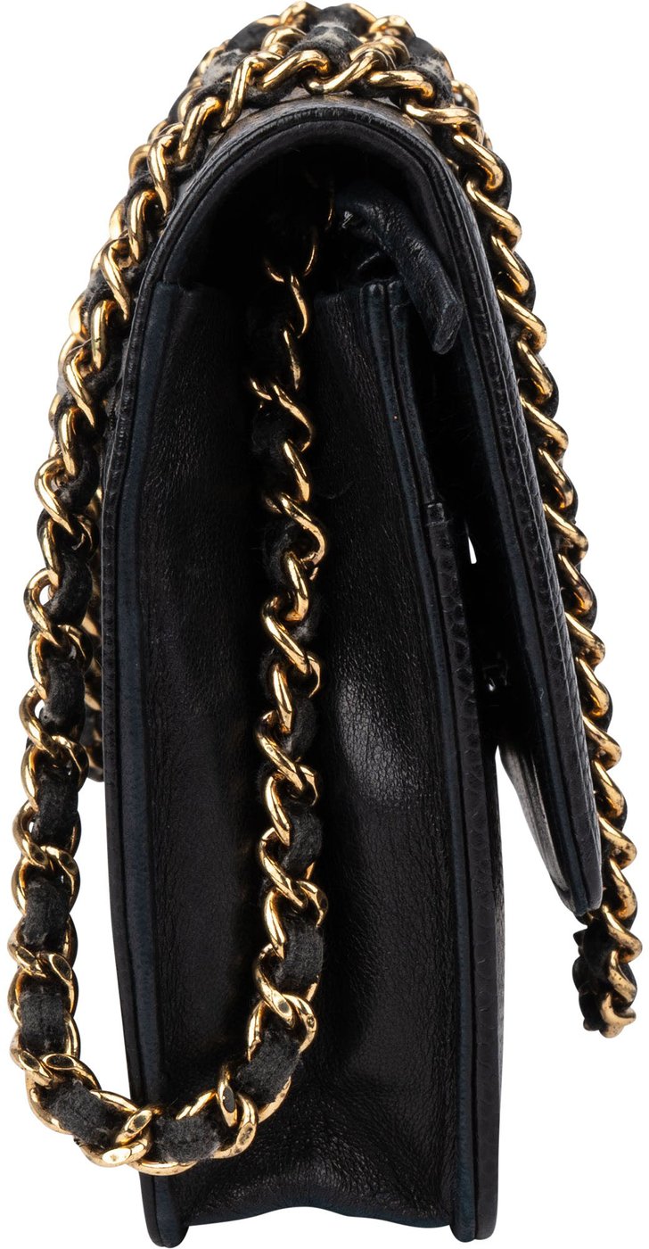 Chanel Caviar Leather CC Wallet On Chain Crossbody Bag