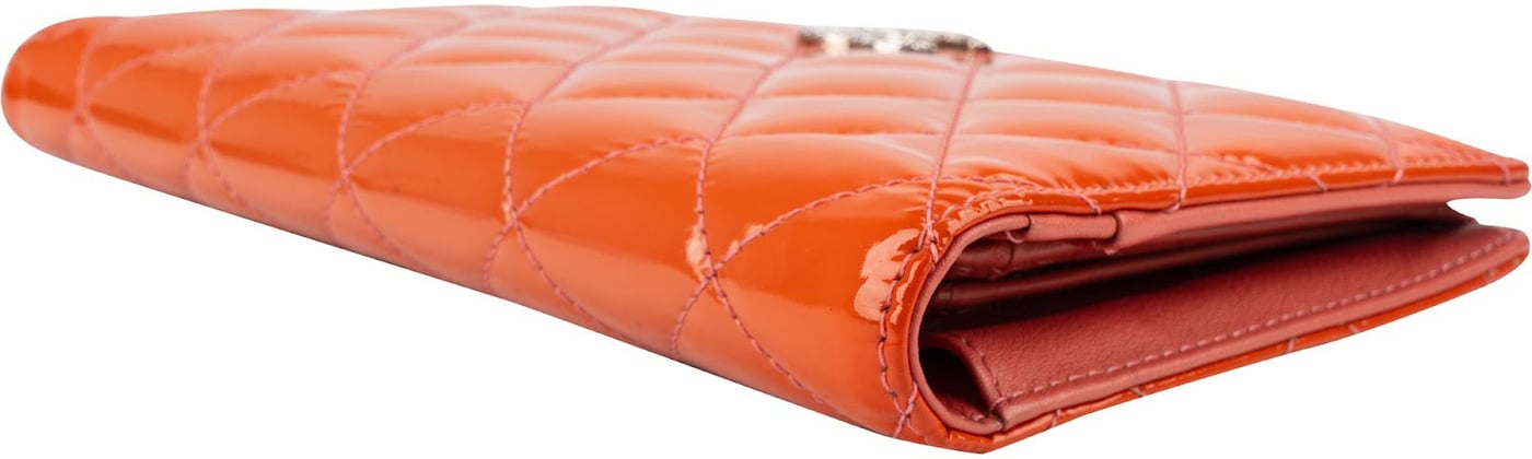 Chanel Quilted Patent Leather CC Wallet