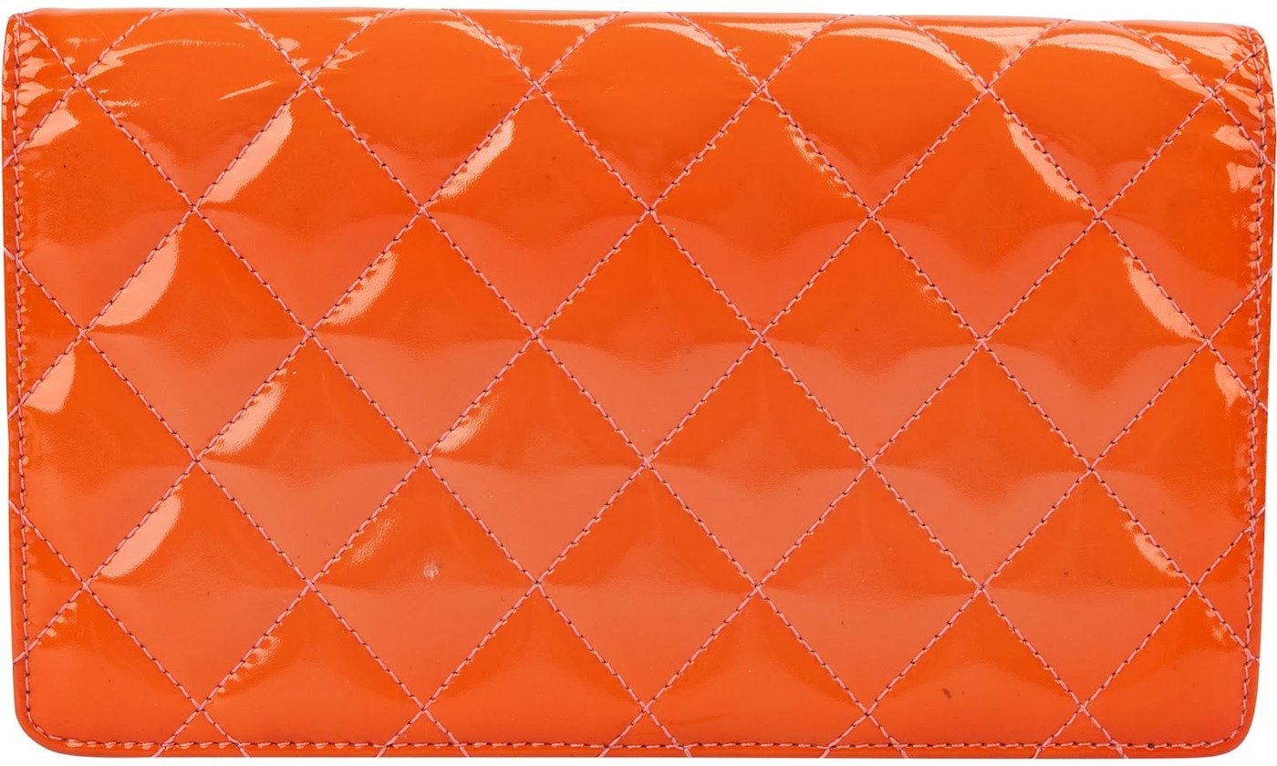 Chanel Quilted Patent Leather CC Wallet