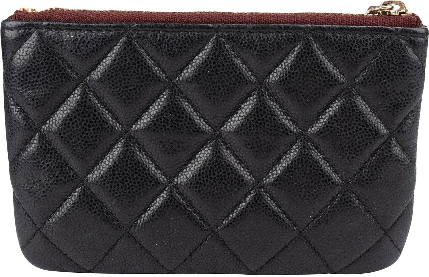 Chanel Quilted Caviar Leather Pouch Wallet