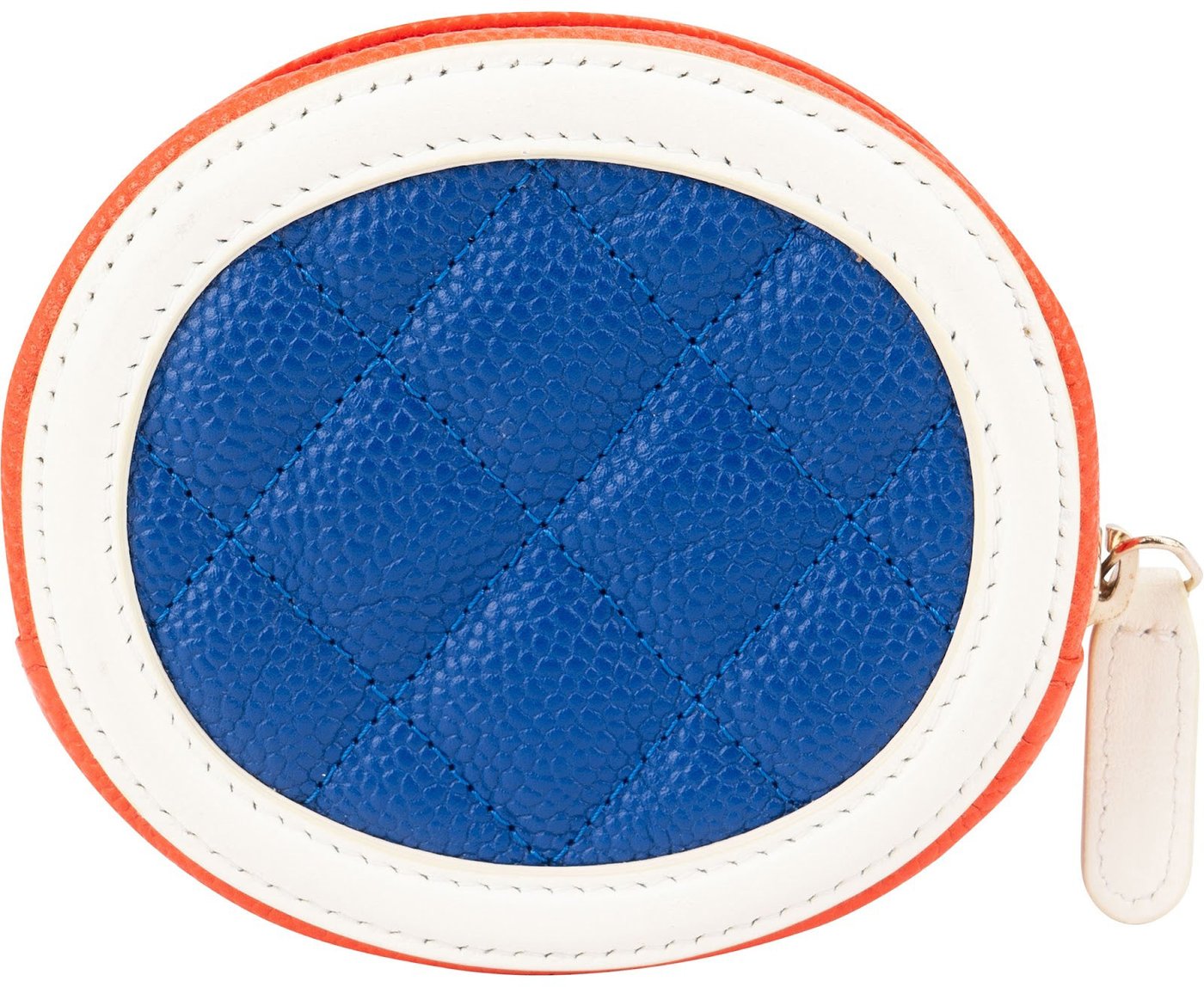 Chanel Caviar Leather CC Filigree Oval Coin Purse Wallet