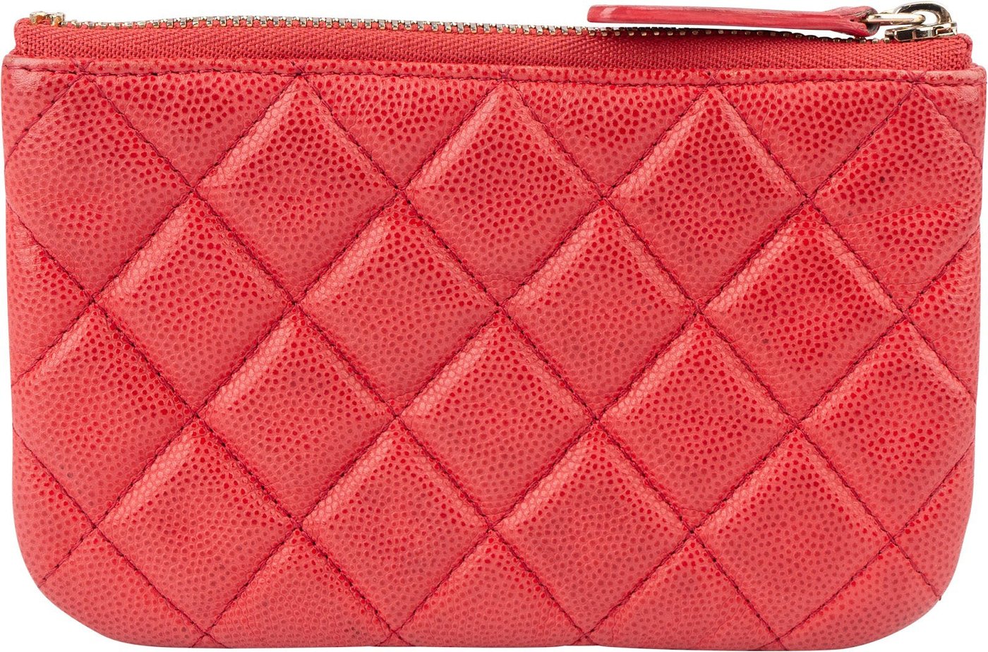 Chanel Caviar Leather Quilted O-Case N°5 Charm Wallet