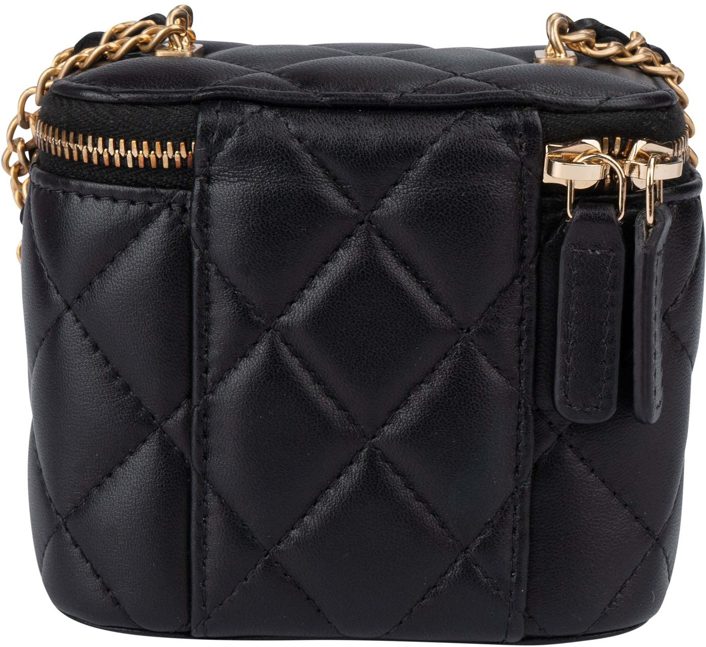 Chanel Quilted Lambskin Mini CC Charmy Vanity Handbag