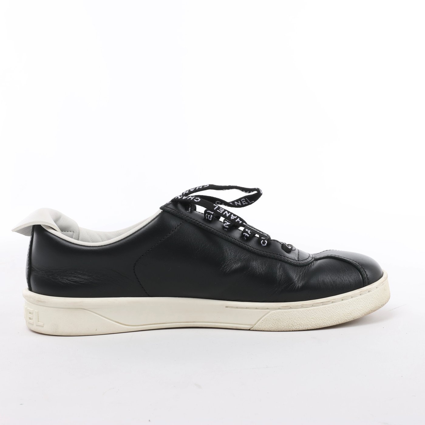 Chanel Coco Mark Leather Sneakers in Black G34085, Size EU 37