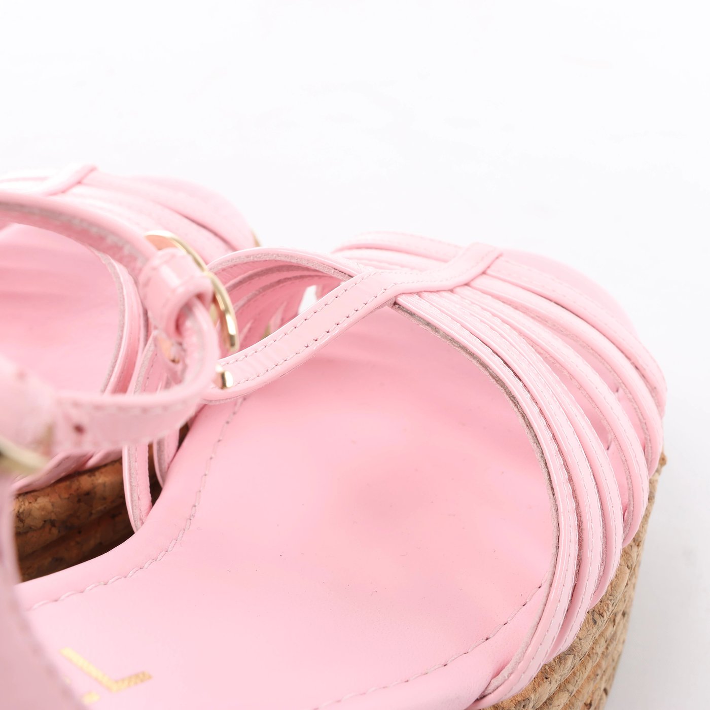 Chanel Coco Mark 25SS Patent Leather Sandals in Pink G46406, Size EU 36