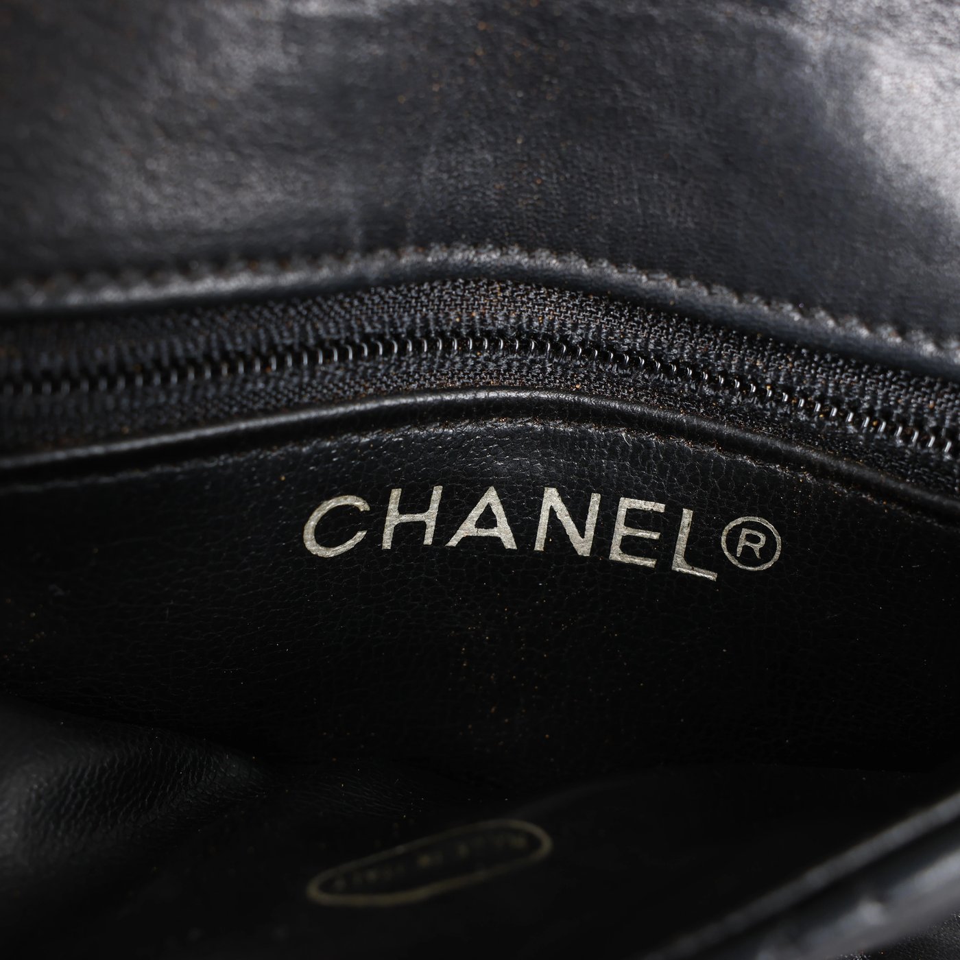 Chanel Vintage Classic Matelasse Leather Belt Bag in Black