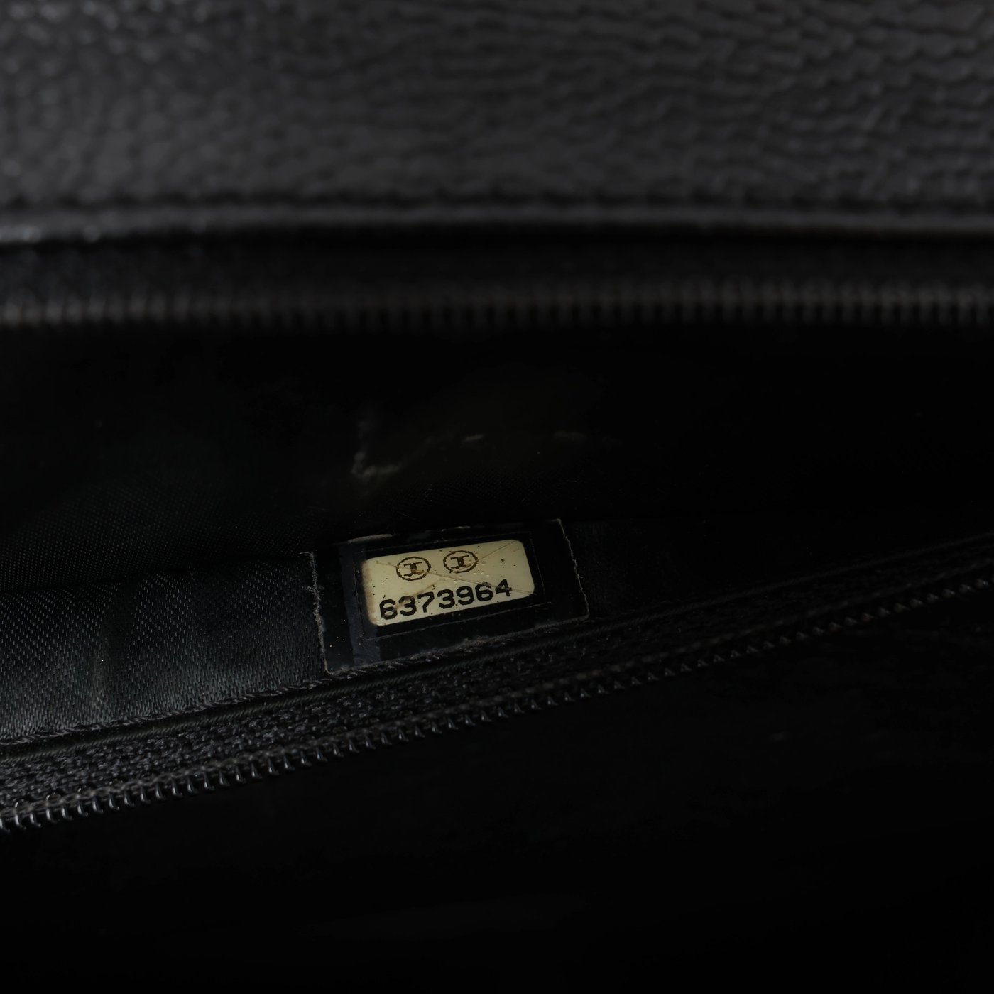 Chanel Classic Kelly Matelasse Caviar Leather Handbag in Black