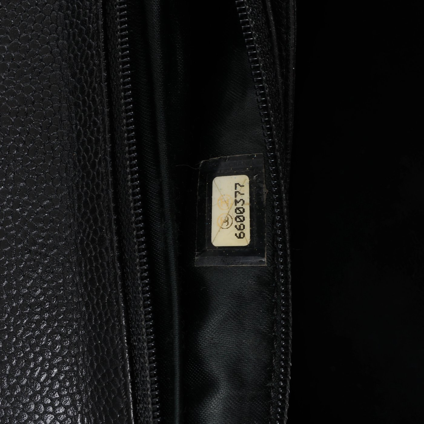 Chanel Classic Kelly Matelasse Caviar Leather Handbag in Black