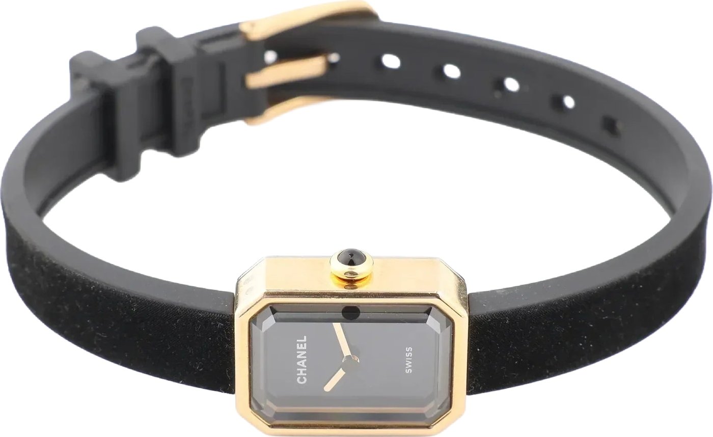 Chanel Premiere H6125 TI 750(YG) Rubber AT Black Dial Watch