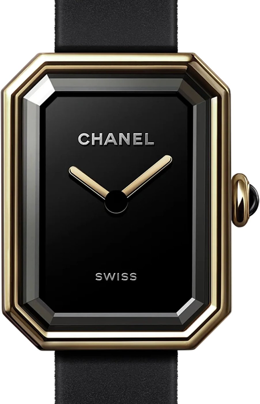 Chanel Premiere H6125 TI 750(YG) Rubber AT Black Dial Watch